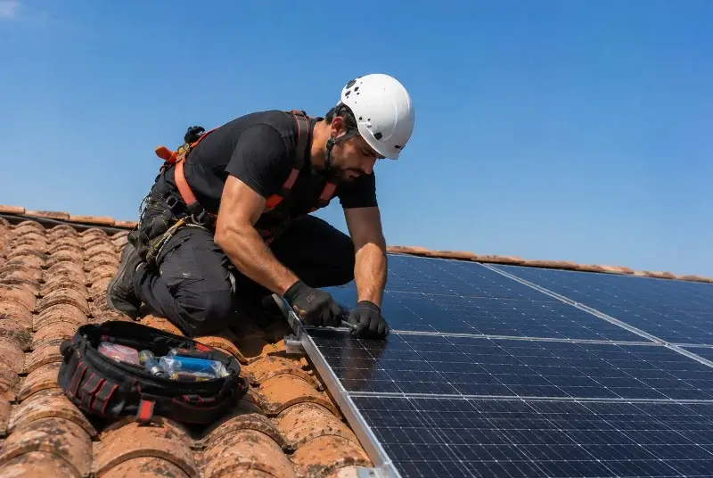 Maintenance et monitoring de panneaux solaires à Mesquer